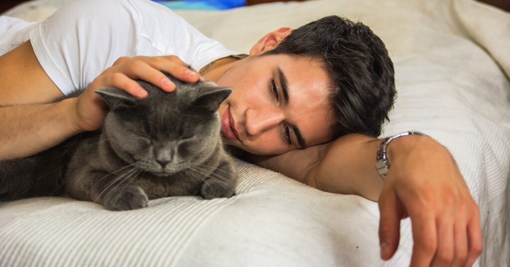 動物好きな優しい男性