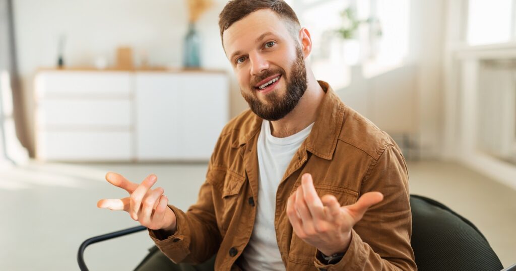 遠慮の意味のいやいやが口癖の男性